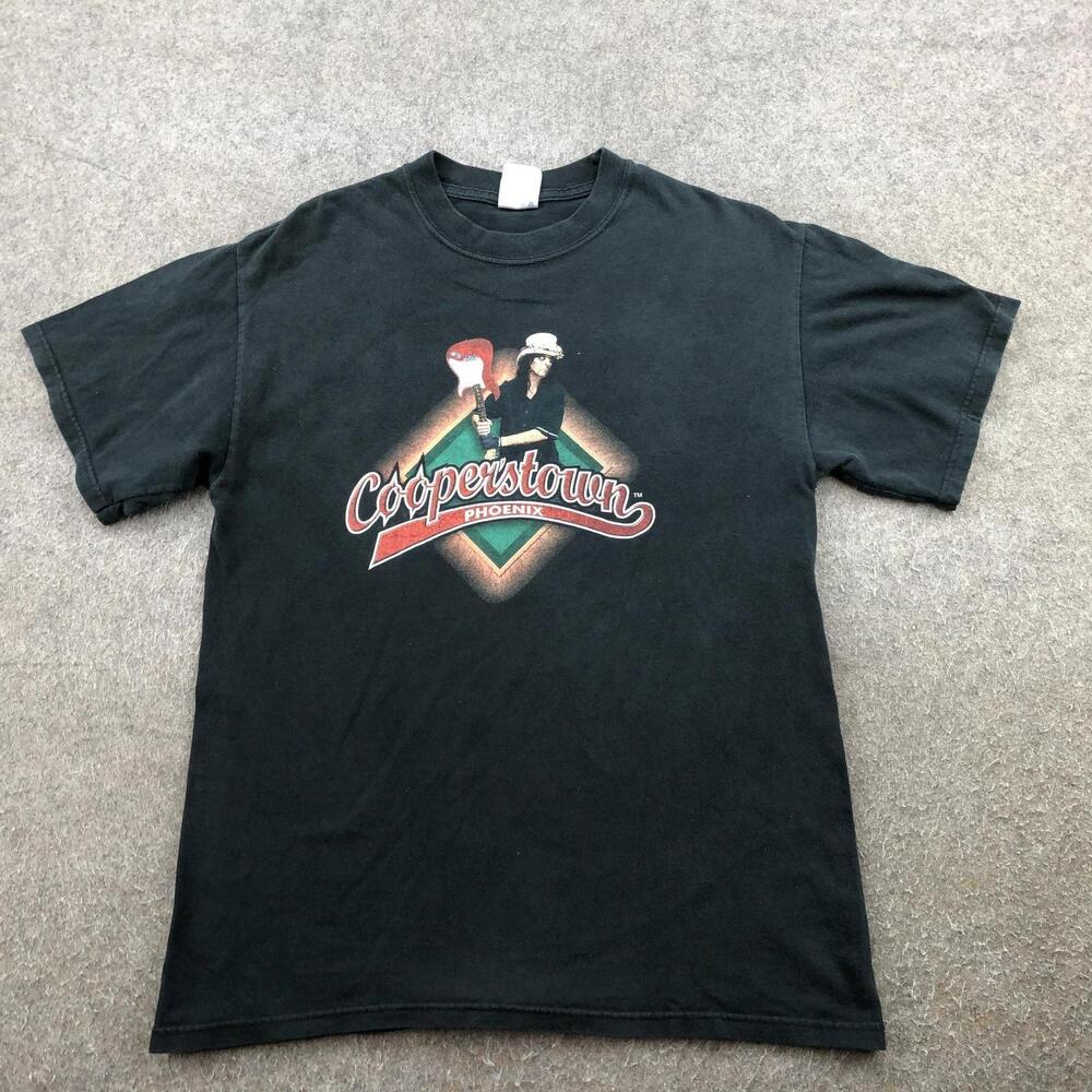 Cooperstown Shirt Mens Medium Black Rock Guitar Phoenix Alice Cooper